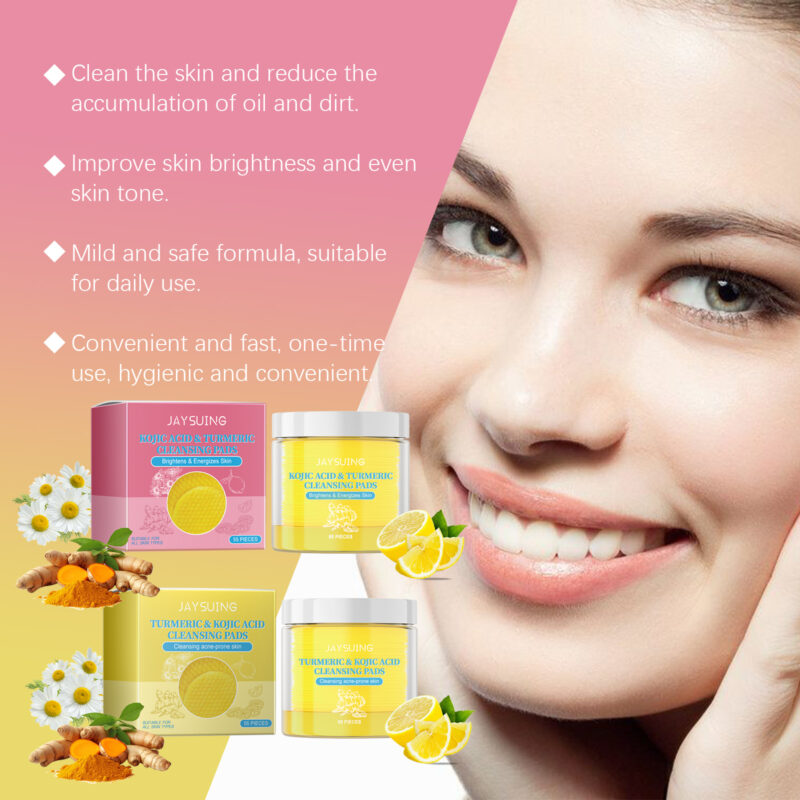 Turmeric Cotton Cleansing Pads: Gentle Exfoliation, Soothing, Clear Skin - Image 3