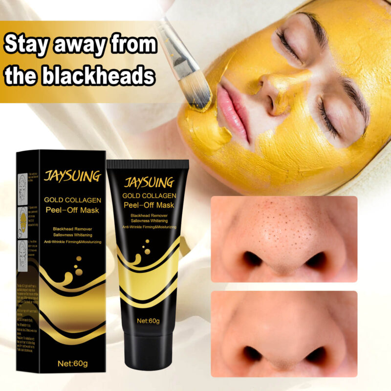Gold Peel Mask - Blackhead Removal, Hydrating Facial Mask with Gentle Exfoliation - Image 2