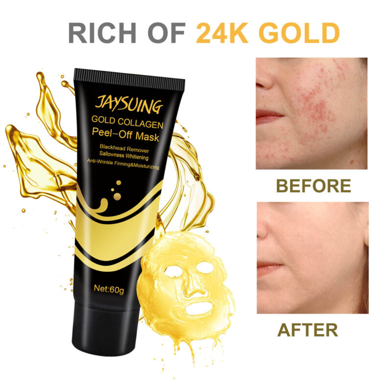 Gold Peel Mask - Blackhead Removal, Hydrating Facial Mask with Gentle Exfoliation - Image 4