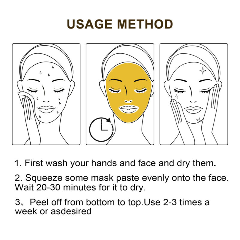Gold Peel Mask - Blackhead Removal, Hydrating Facial Mask with Gentle Exfoliation - Image 5