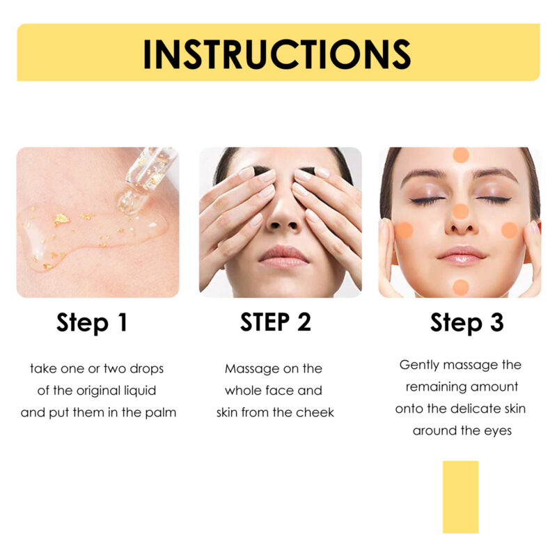 24K Gold Collagen Lifting Serum - Firming, Radiant, Hydrating Skin Care - Image 6