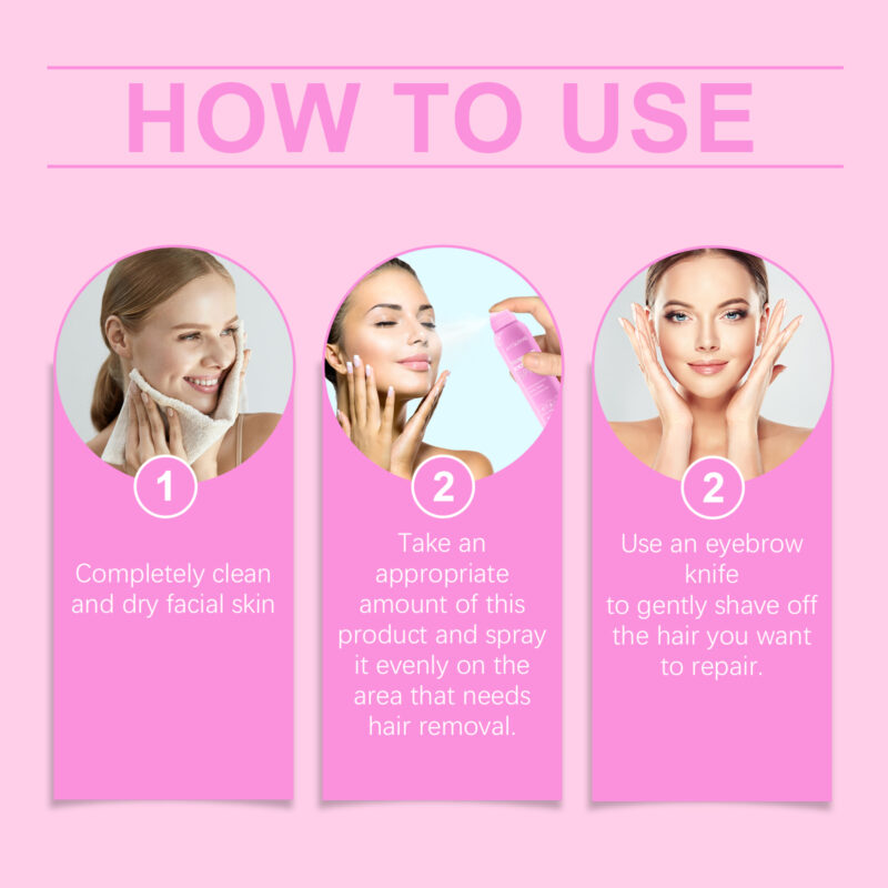 Gentle Daily Facial Hair Removal Spray - Softens Hair, Natural Cleanser - Image 6