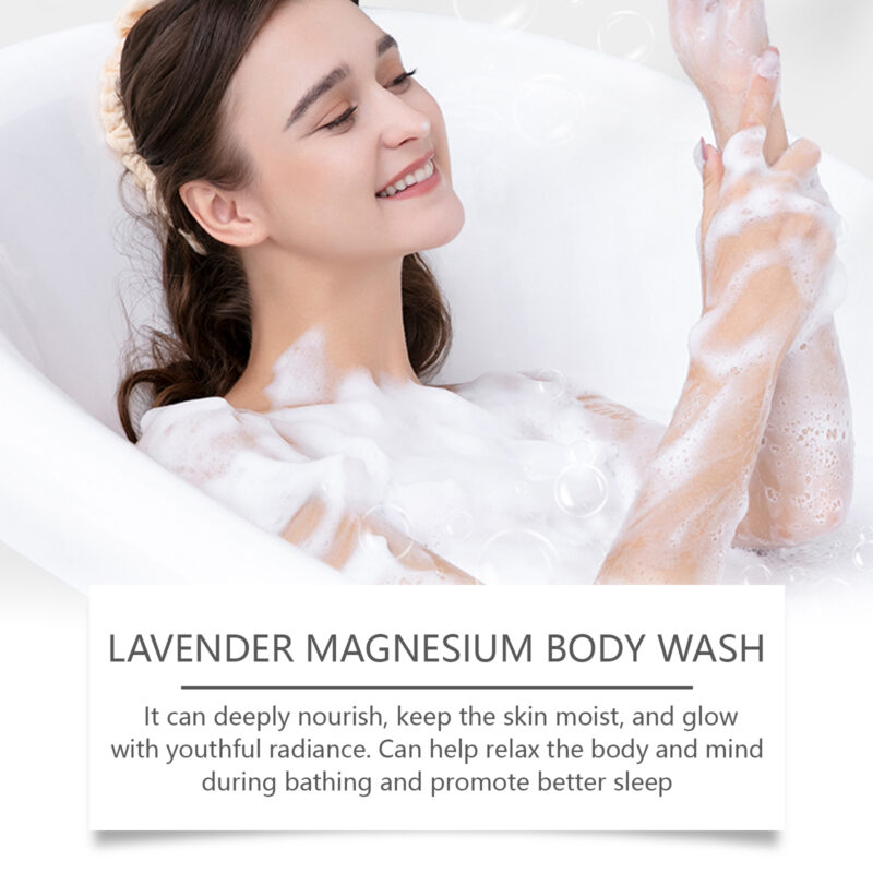 Exfoliating & Moisturizing Lavender Magnesium Body Wash - Image 3