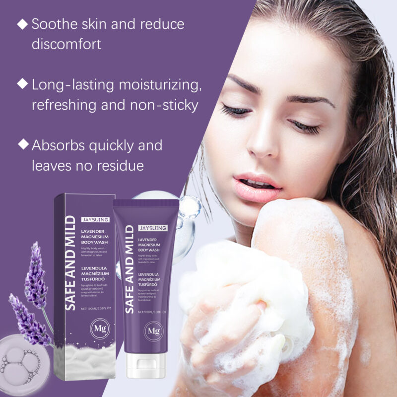 Exfoliating & Moisturizing Lavender Magnesium Body Wash - Image 4