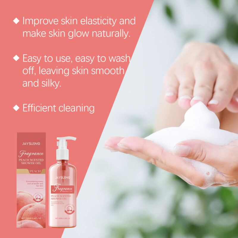 White Peach Shower Gel for Women - Fresh Clean Body Wash with Lasting Fragrance - Image 3