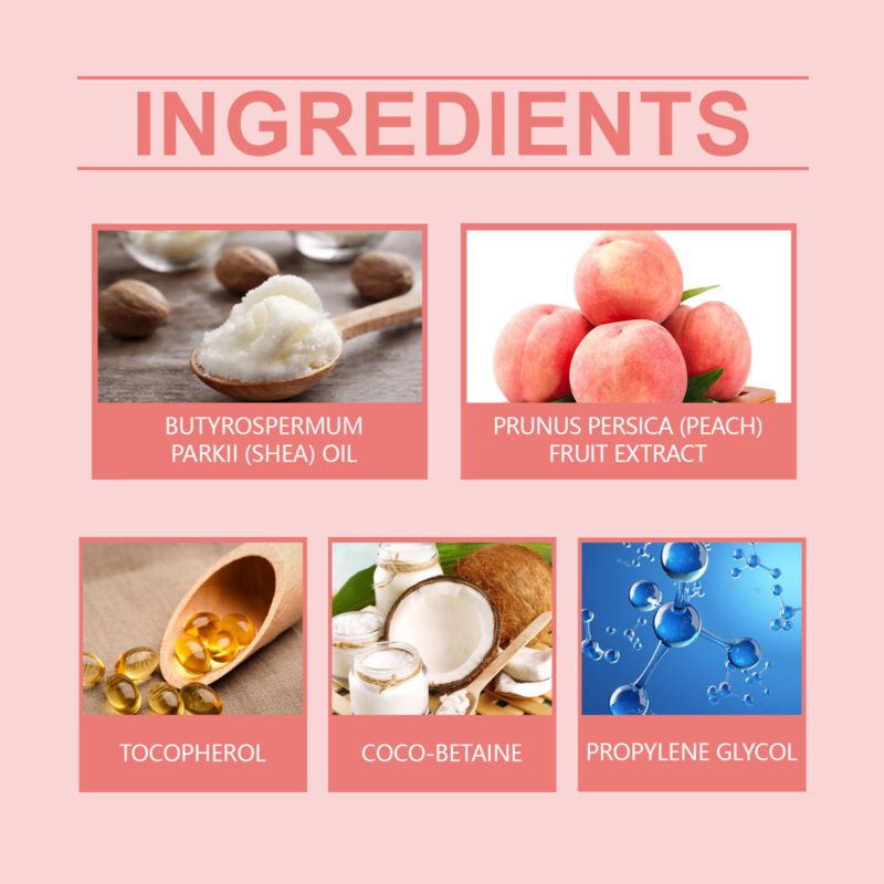 White Peach Shower Gel for Women - Fresh Clean Body Wash with Lasting Fragrance - Image 5