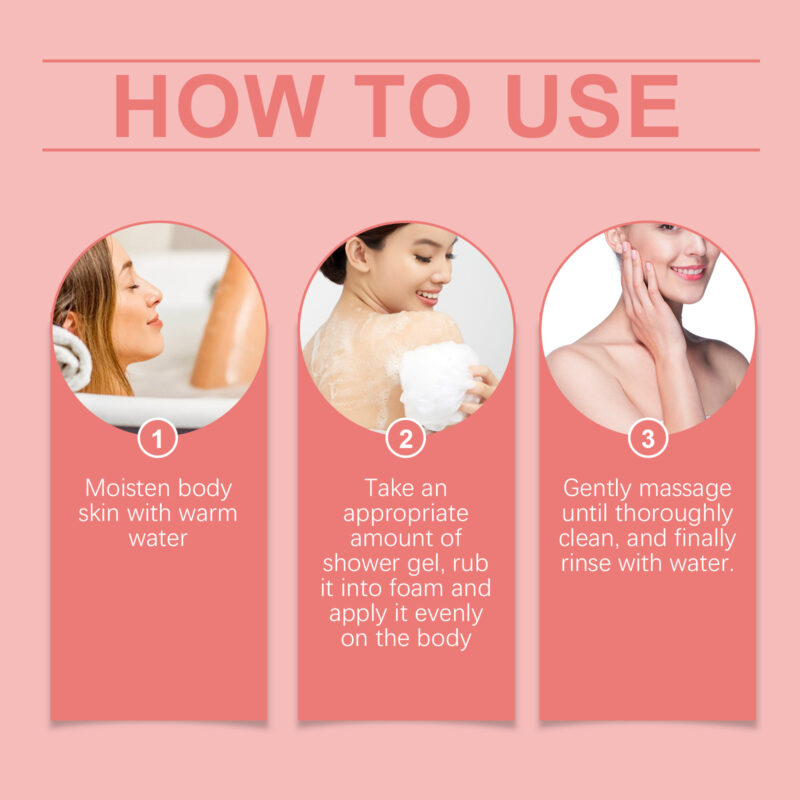 White Peach Shower Gel for Women - Fresh Clean Body Wash with Lasting Fragrance - Image 6