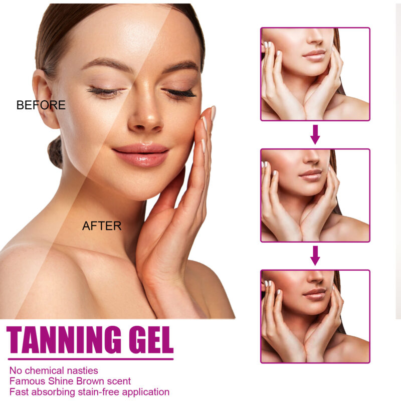 Natural Tanning Gel with Daily Moisturizer for Sun-Kissed Skin - Image 4