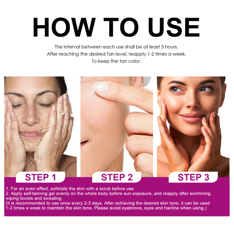 Natural Tanning Gel with Daily Moisturizer for Sun-Kissed Skin - Image 7