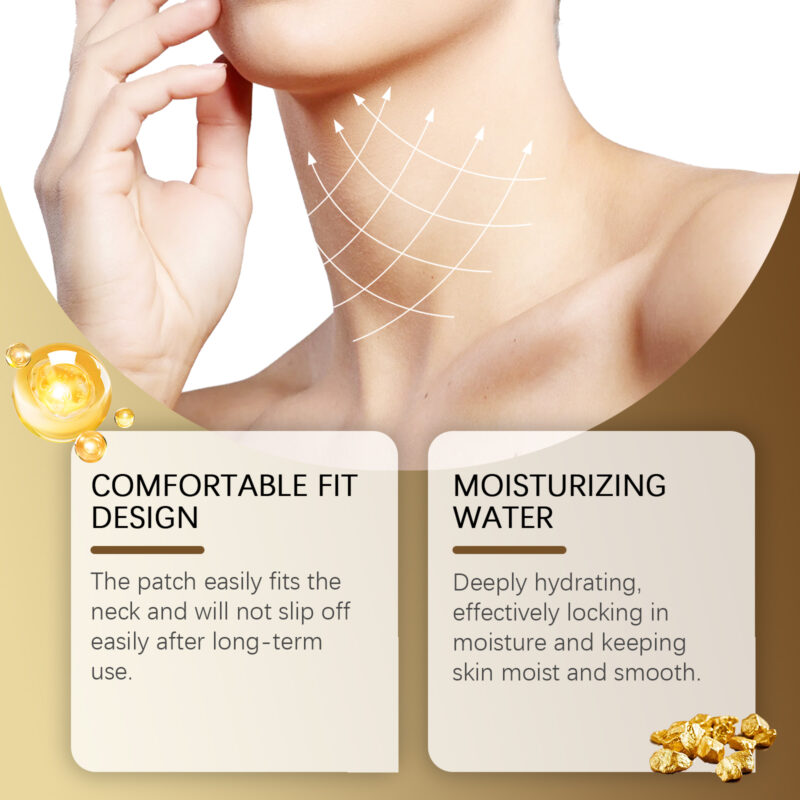 24k Gold Collagen Neck Patch - Moisturize, Nourish & Firm Skin - Image 3