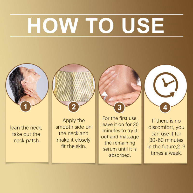 24k Gold Collagen Neck Patch - Moisturize, Nourish & Firm Skin - Image 6