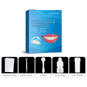 Moldable Glue Set for Temporary Dental Gaps and Denture Adjustments