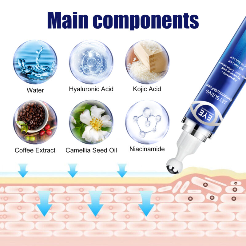Soothing Eye Roller for Dark Circles & Puffiness - Gentle Massage Skincare Tool - Image 5