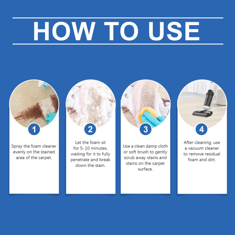 Gentle Carpet & Fabric Foam Cleaner for Stubborn Stains - Image 6