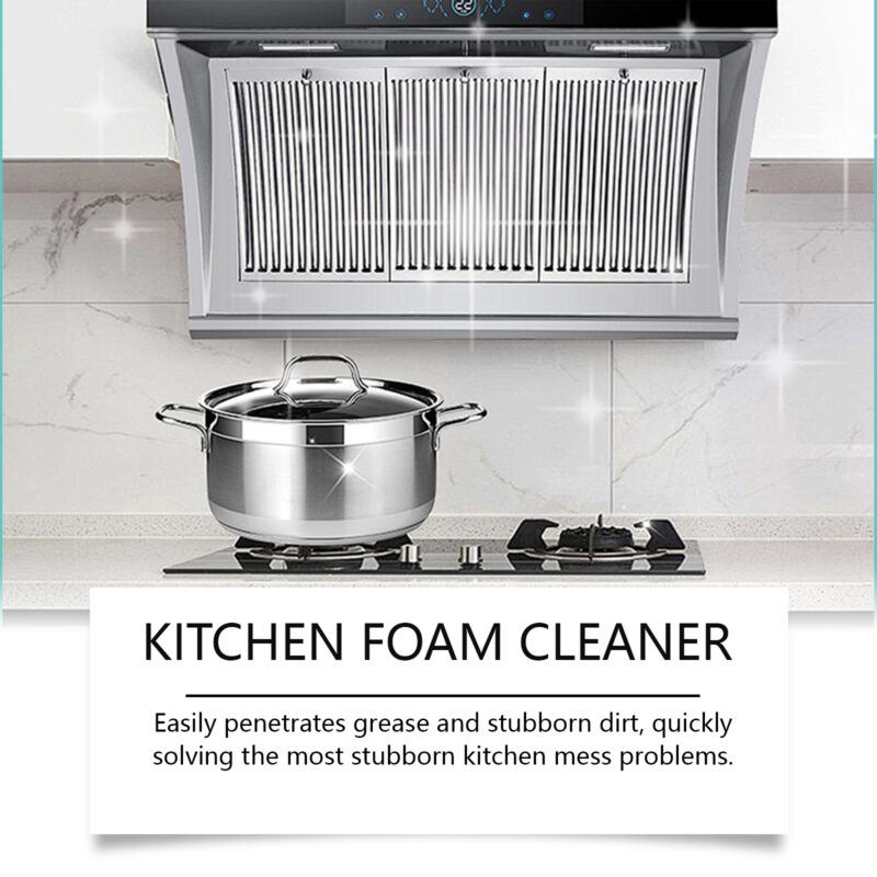 Kitchen Grease Foam Cleaner - Fast-Acting Deep Cleaning for Stove Top & Cookware - Image 4