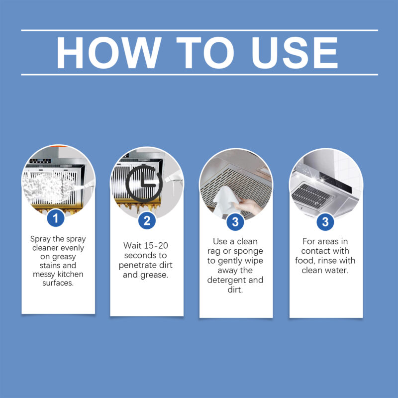 Kitchen Grease Foam Cleaner - Fast-Acting Deep Cleaning for Stove Top & Cookware - Image 5