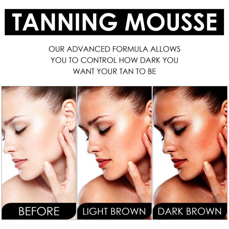 Moisturizing Self-Tanning Mousse | Natural Wheat Tan for Summer Glow - Image 3