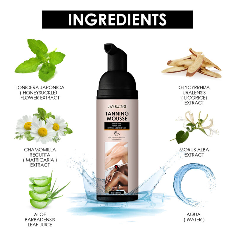 Moisturizing Self-Tanning Mousse | Natural Wheat Tan for Summer Glow - Image 5