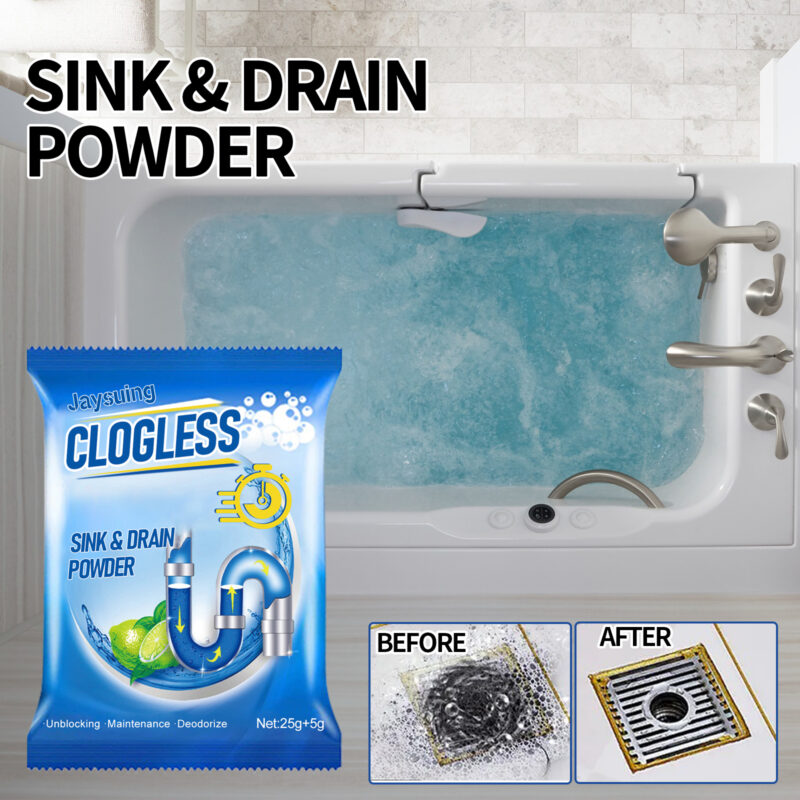 Plant-Based Drain Cleaner Powder for Kitchen Sinks & Bathroom Pipes - Image 2