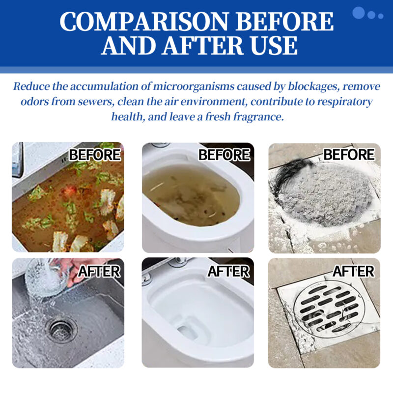 Plant-Based Drain Cleaner Powder for Kitchen Sinks & Bathroom Pipes - Image 3