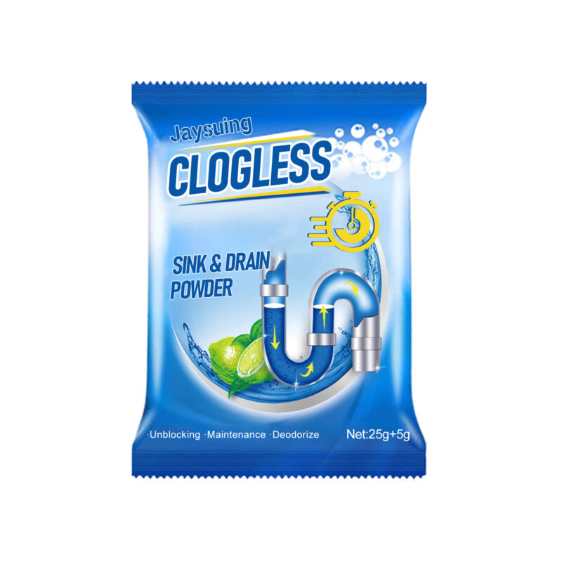 Plant-Based Drain Cleaner Powder for Kitchen Sinks and Bathroom Pipes
