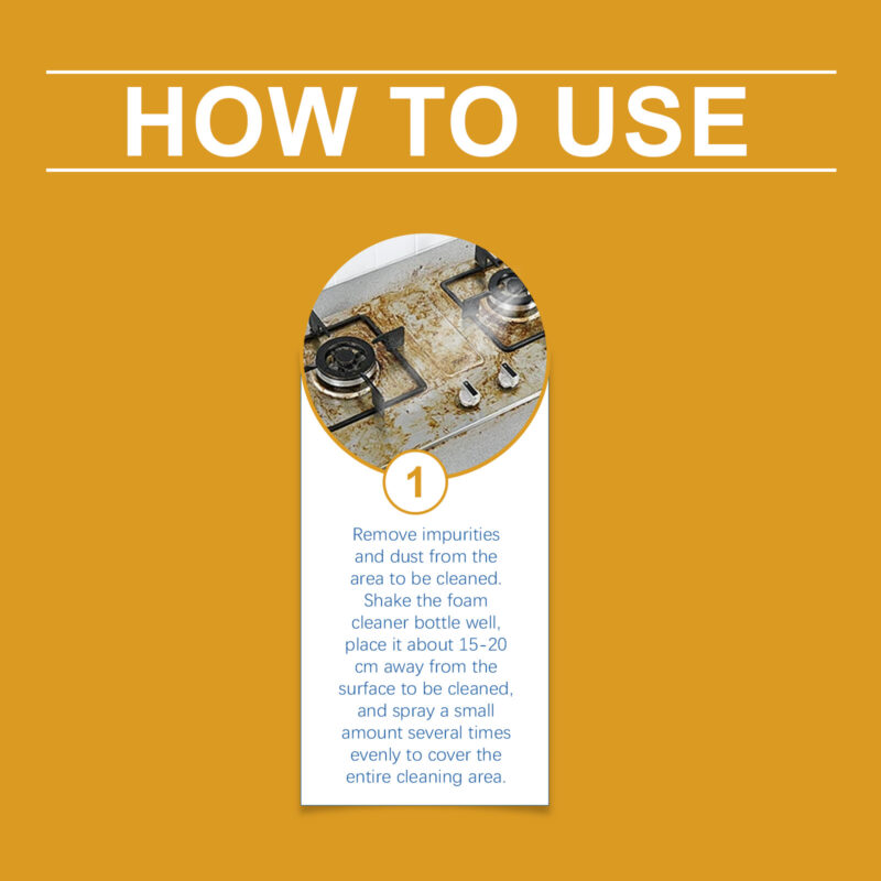 Multi-Purpose Home Foam Cleaner, Stain Remover for Kitchen & Bathroom Surfaces - Image 6