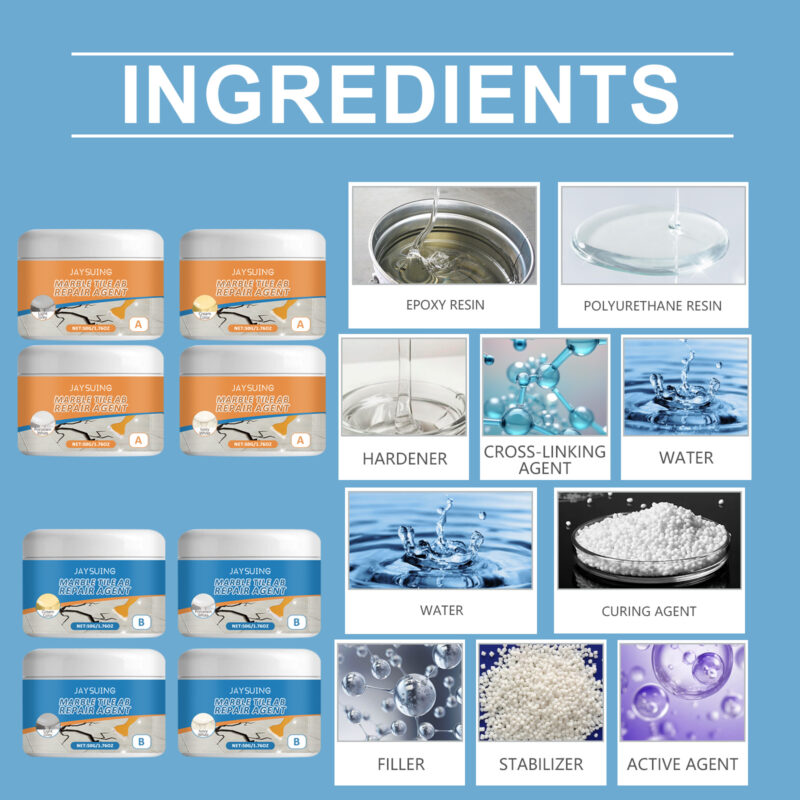 Marble Tile AB Repair Adhesive | Waterproof, Durable, Easy-Mix Formula - Image 8