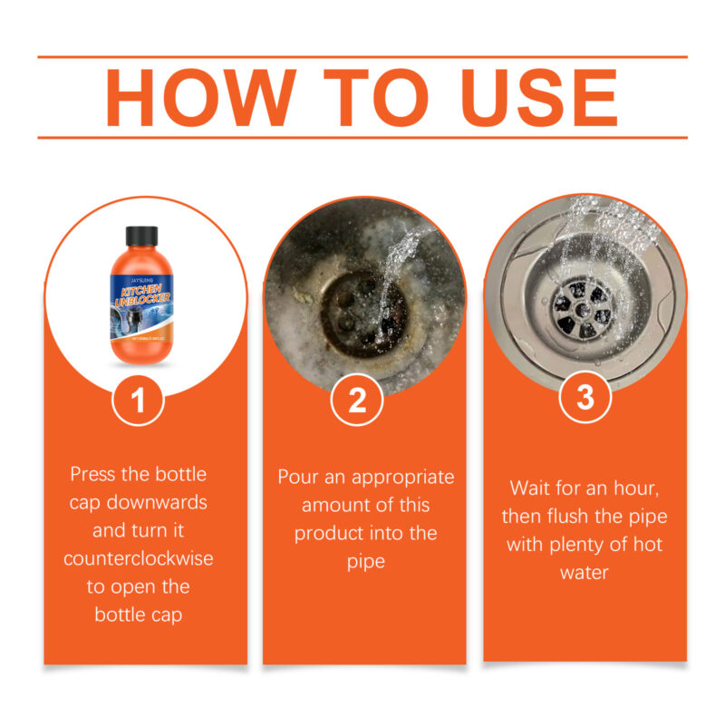 Sink and Toilet Drain Cleaner | Gentle Kitchen Pipe Unclogger - Image 6