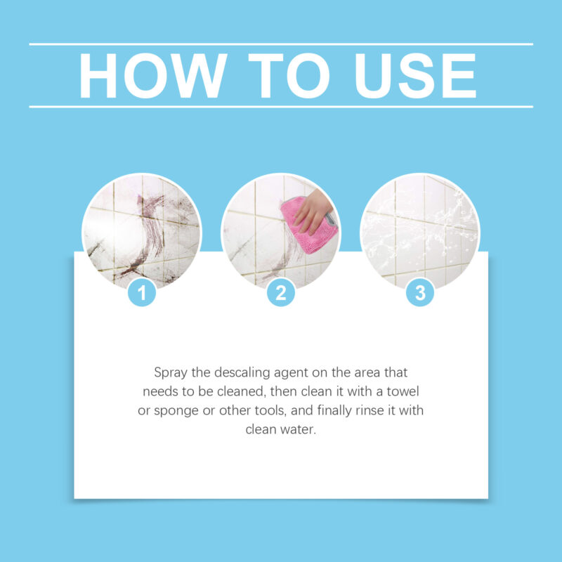 Shower Descaler for Tile & Glass Bathroom Cleaning - Stain Remover - Image 6
