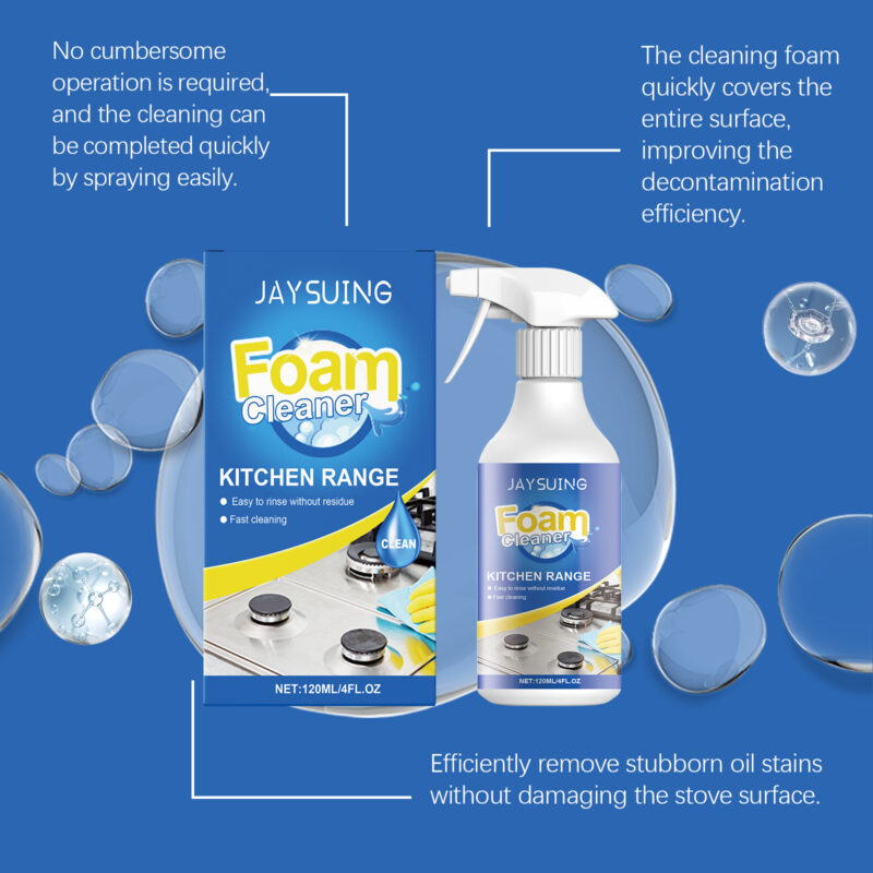 Stove Foam Cleaner - Kitchen Grease & Stain Remover, Mild Formula - Image 3