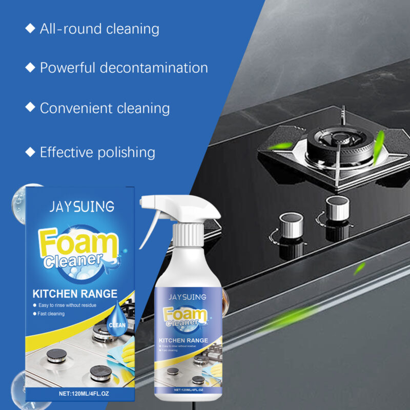 Stove Foam Cleaner - Kitchen Grease & Stain Remover, Mild Formula - Image 4