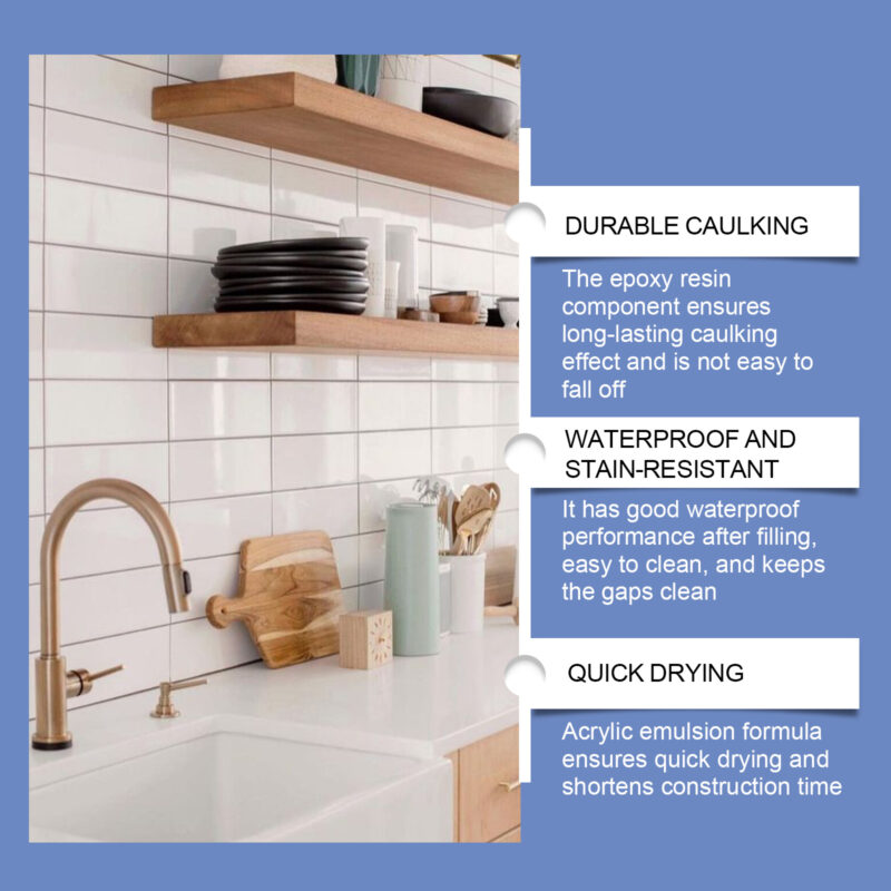Waterproof Mildew-Resistant Tile Seam Filler for Home Gap Repair - Image 3