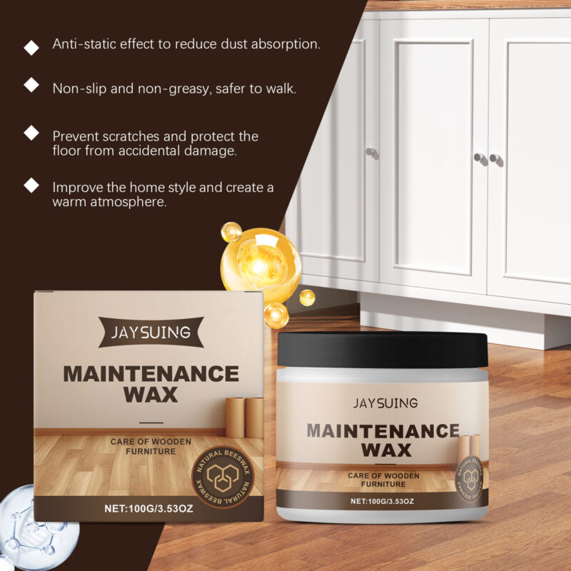 Wood Floor Wax - Nourishing Solid Wax to Polish & Brighten Shine - Image 3