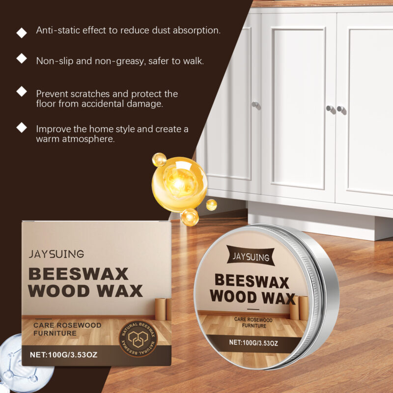 Beeswax Wood Floor Care Wax - Nourishing Solid Wax Polish - Image 3