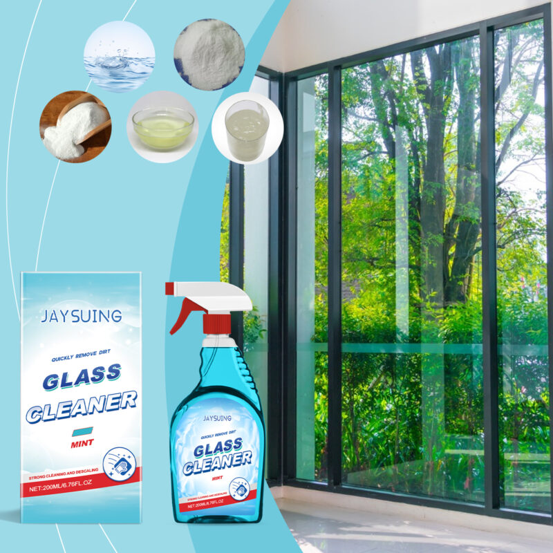Peppermint Glass Cleaner - Removes Oil, Dust & Stains, Crystal Clear Shine - Image 2