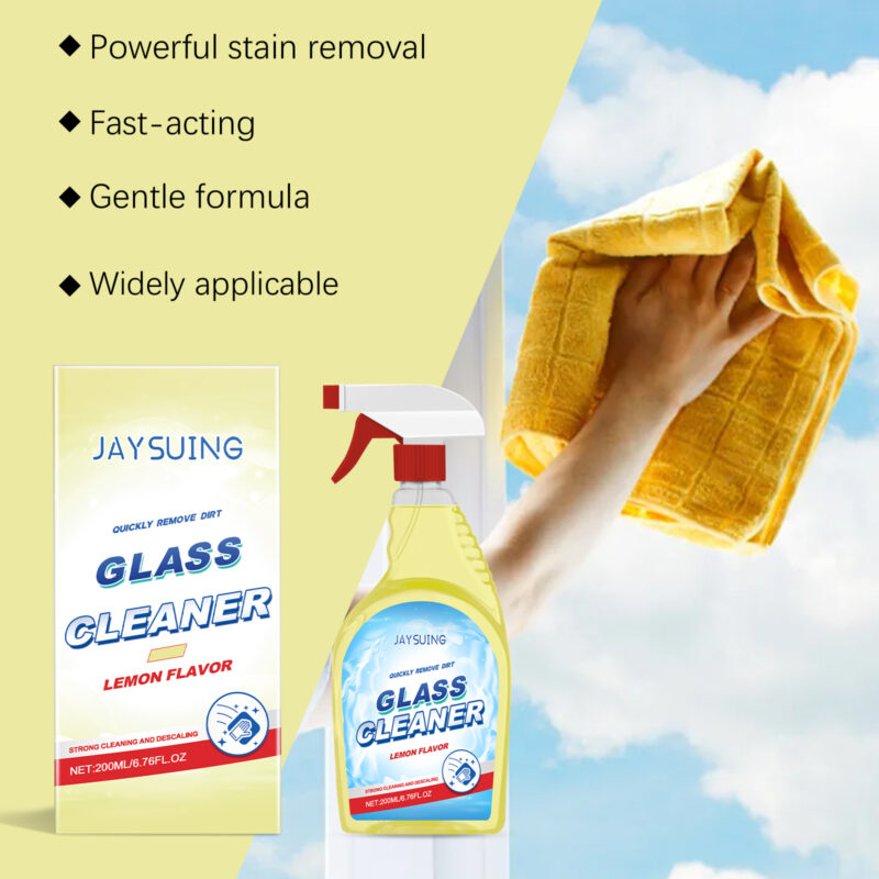 Lemon Glass Cleaner - Stain & Dust Remover, Non-Toxic Household Spray - Image 3