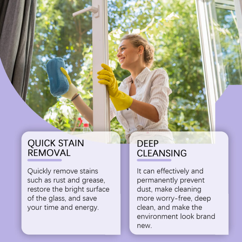 Lavender Glass Cleaner for Dust, Dirt & Oil Removal - Scented Household Spray - Image 3
