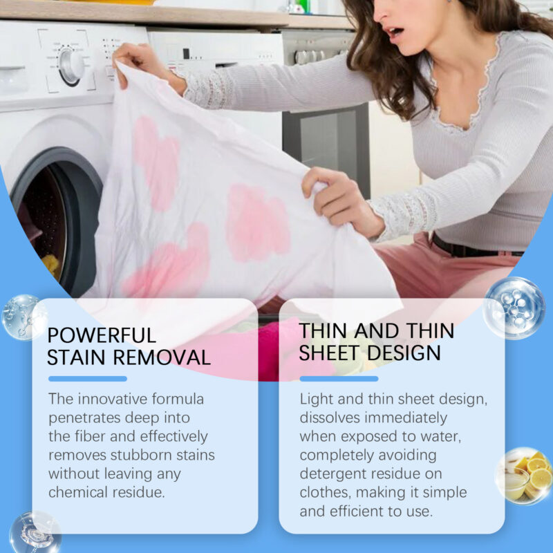 Laundry Detergent Tablets for Odor & Stain Removal with Fresh Fragrance - Image 4