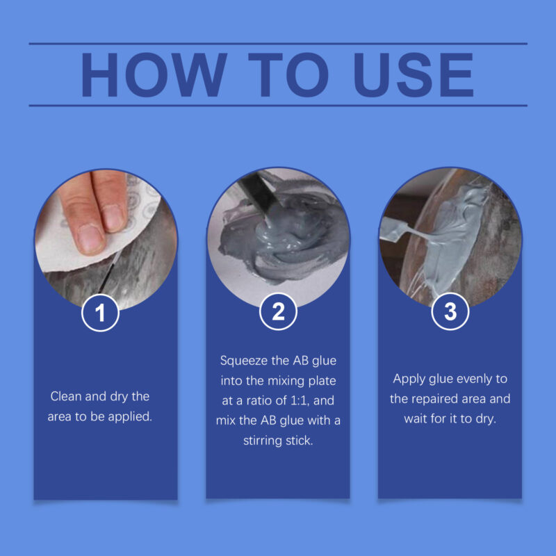50g Waterproof AB Adhesive for Metal Bonding & Leak Sealing, Durable Epoxy Sealant - Image 6