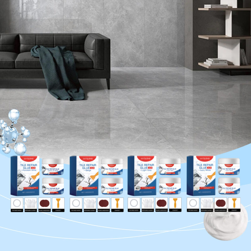 Light Gray Tile Repair Adhesive - Waterproof Sealing for Bathroom & Living Room Wall Gaps - Image 2