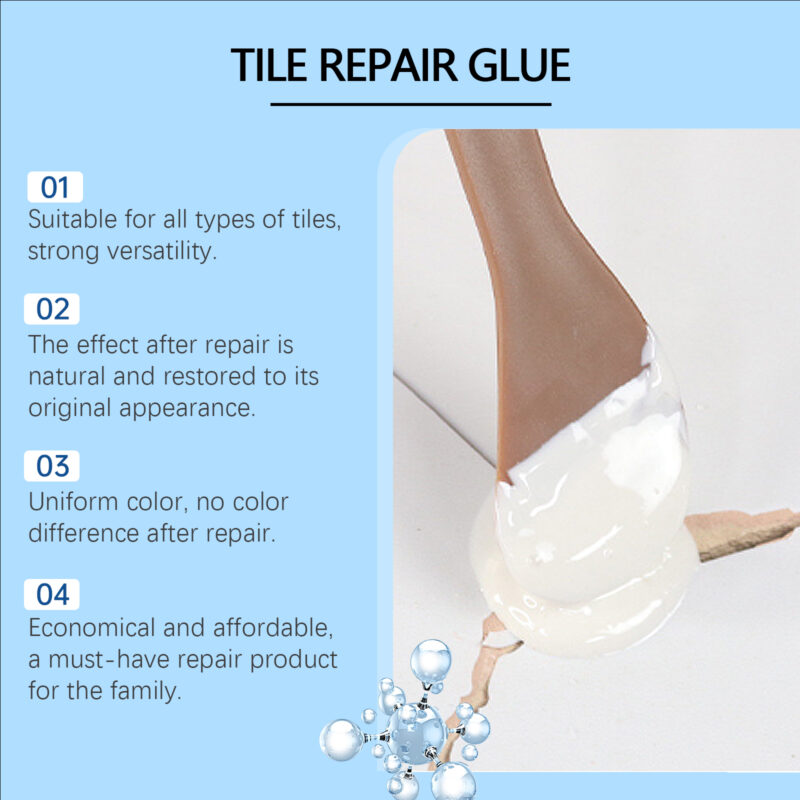 Light Gray Tile Repair Adhesive - Waterproof Sealing for Bathroom & Living Room Wall Gaps - Image 4