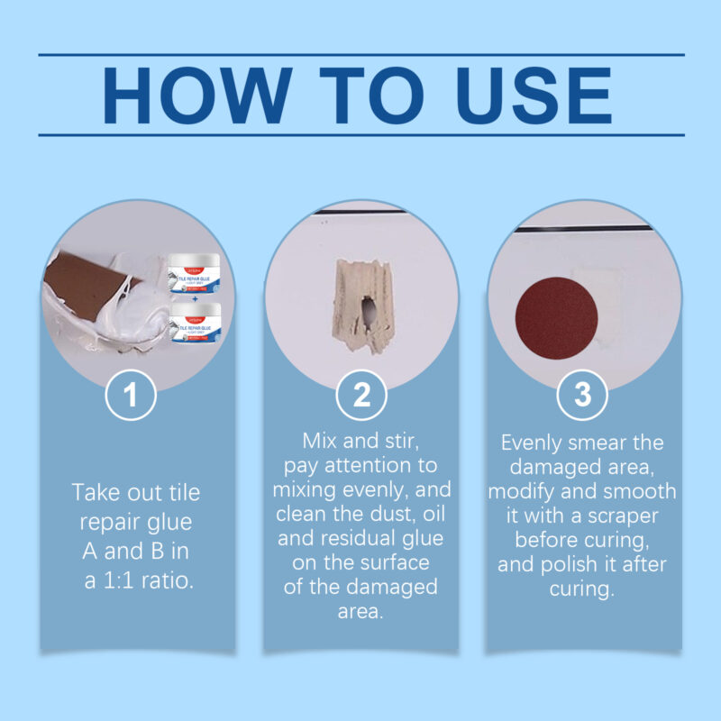 Light Gray Tile Repair Adhesive - Waterproof Sealing for Bathroom & Living Room Wall Gaps - Image 6